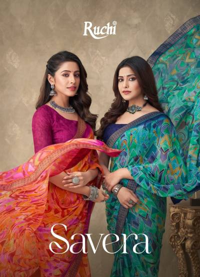 SAVERA 7TH EDITION BY RUCHI CHIFFON SAREE MANUFACTURE IN INDIA